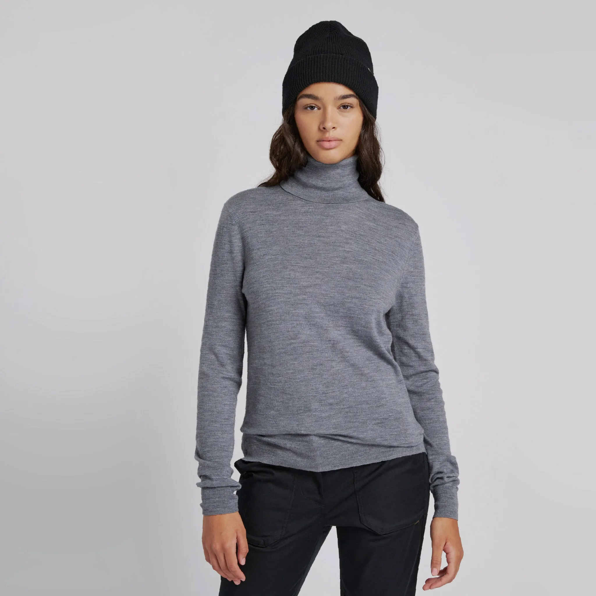 Stretch Merino Turtleneck