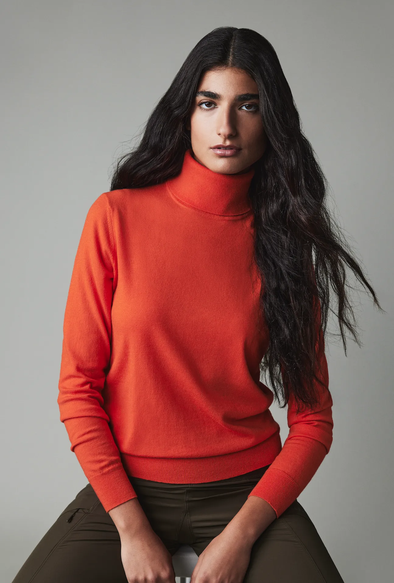 Stretch Merino Turtleneck