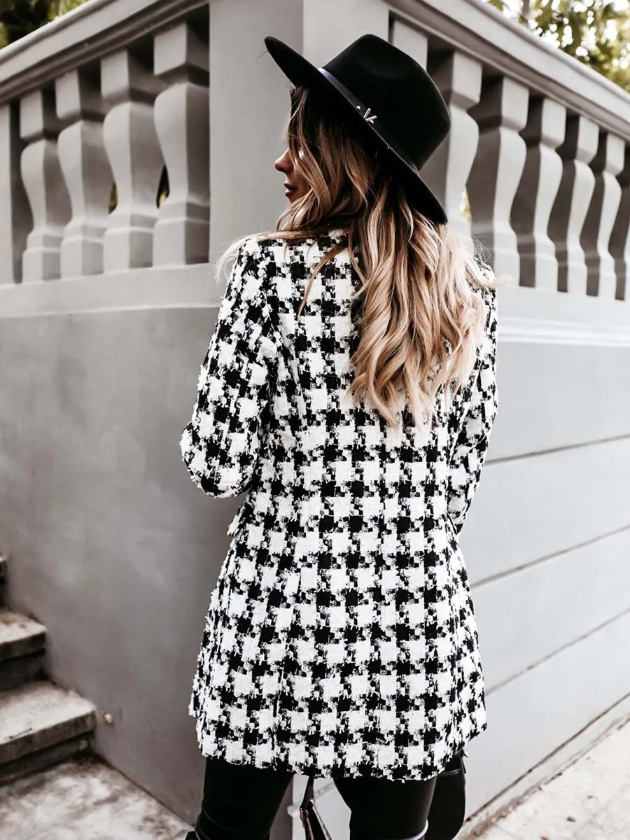 Stunncal Suit Collar Double-Breasted Coat