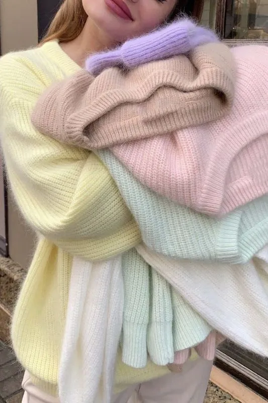 Super Soft Mink Loose Fit Knitted Sweater