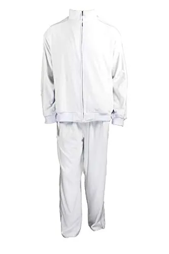 Sweatsedo Mens Velour Tracksuit (XXXXL, White)