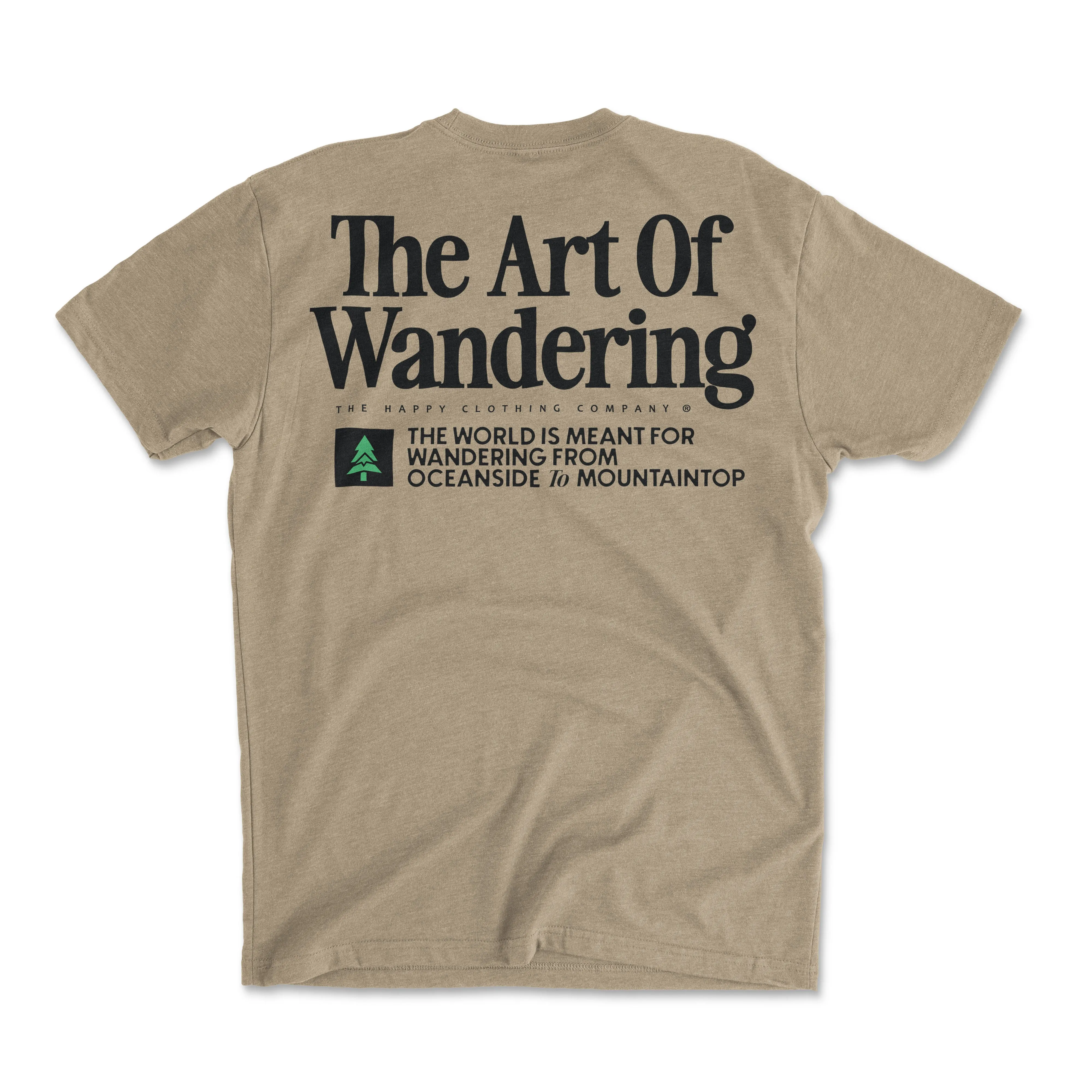 The Art Of Wandering Back Print 'Explorer Tee' | Lightweight Blend |