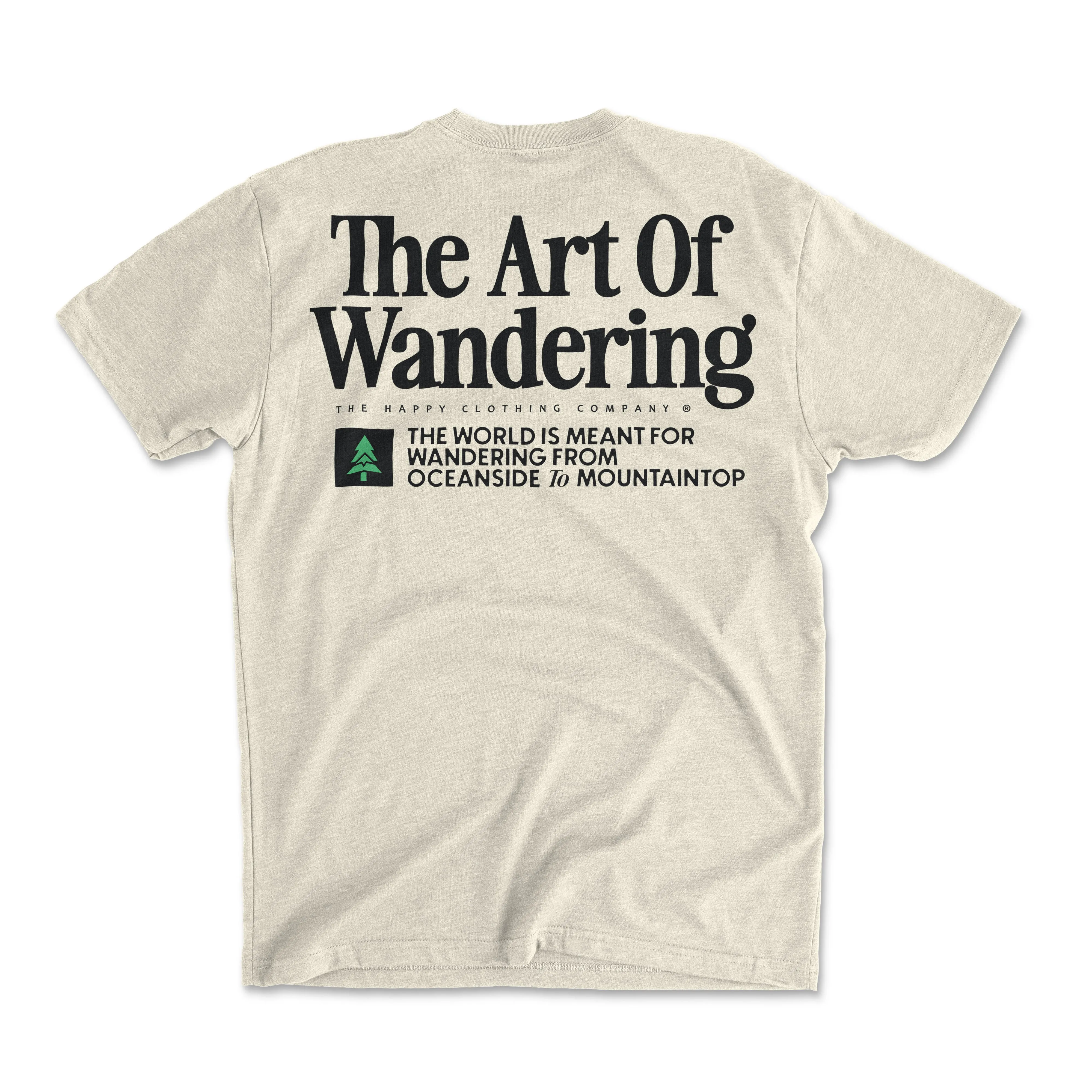 The Art Of Wandering Back Print 'Explorer Tee' | Lightweight Blend |