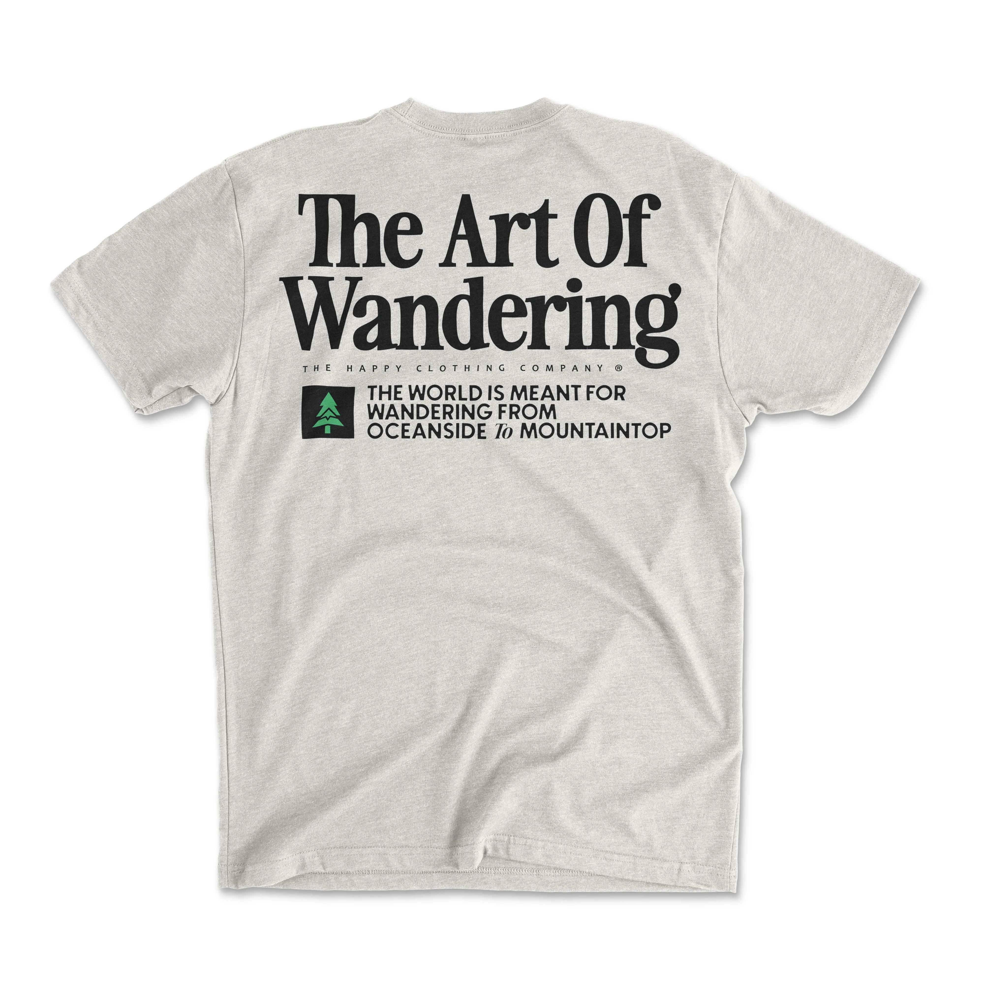 The Art Of Wandering Back Print 'Explorer Tee' | Lightweight Blend |