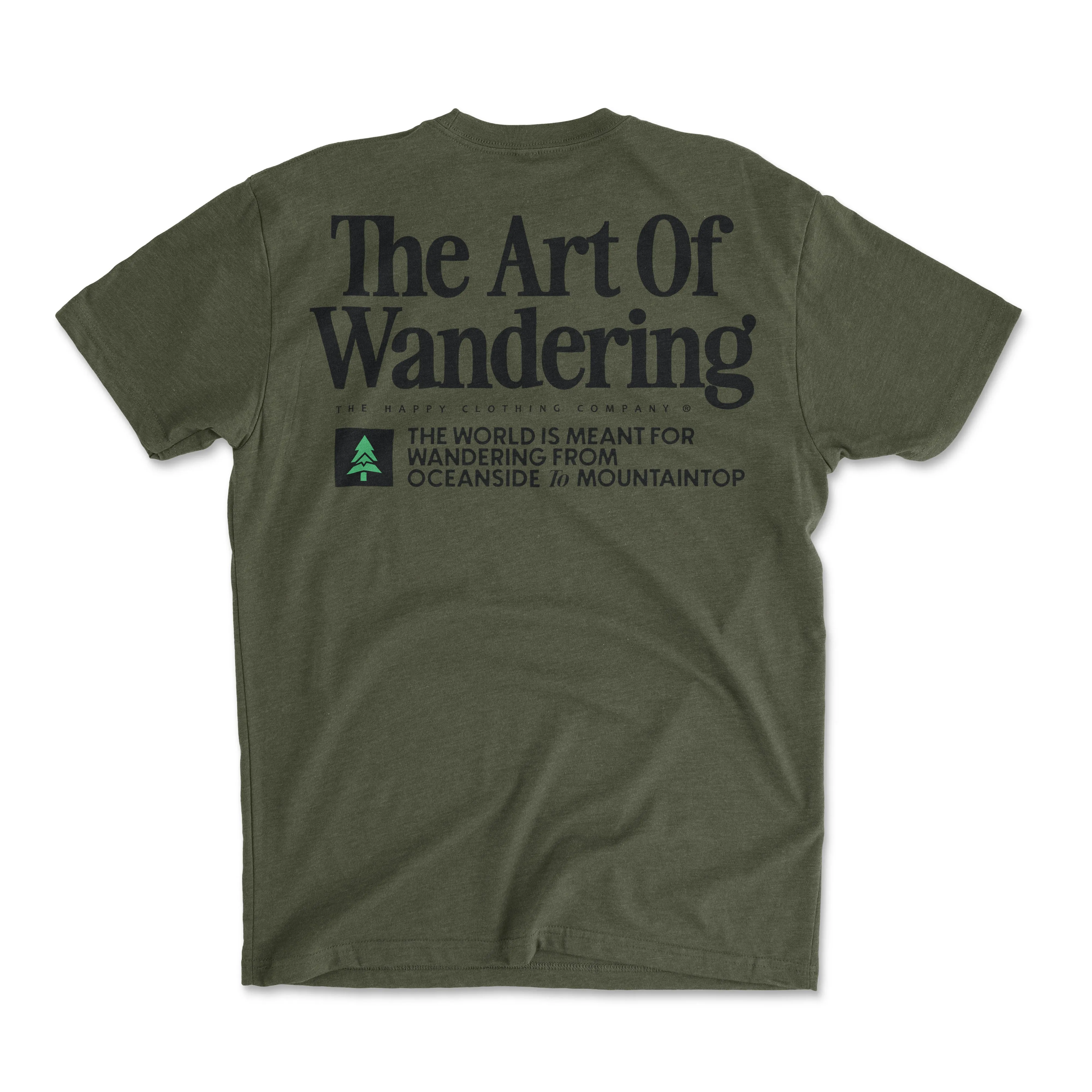 The Art Of Wandering Back Print 'Explorer Tee' | Lightweight Blend |