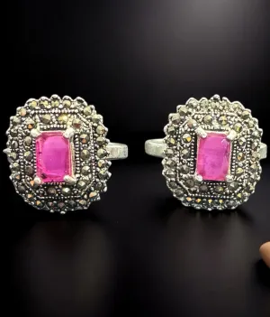 The Divyak Silver Marcasite Toe-Rings