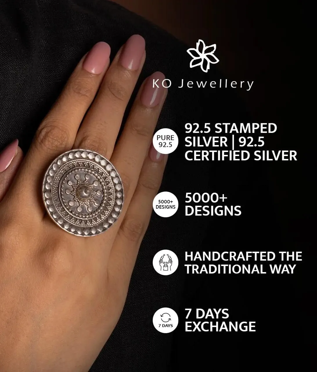 The Divyak Silver Marcasite Toe-Rings