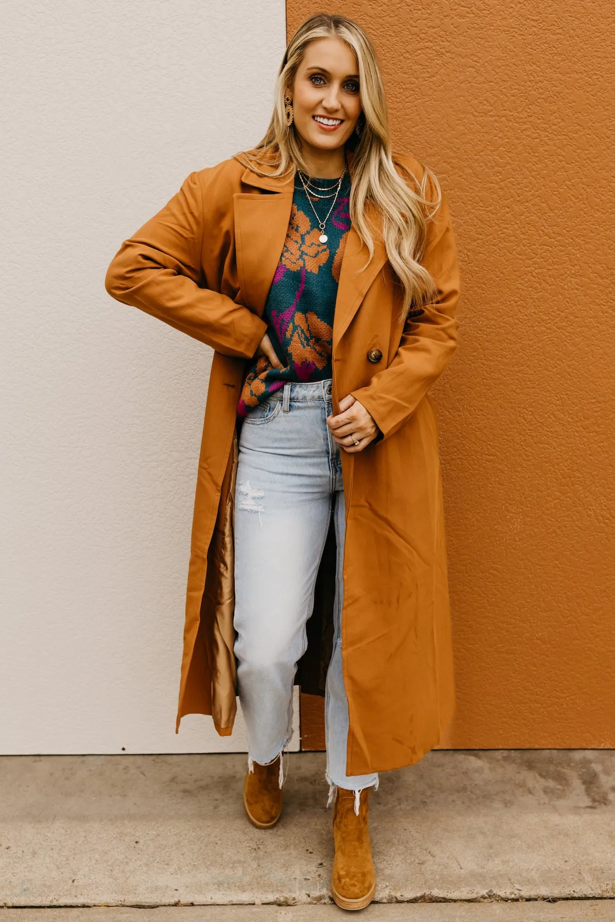 The Ensley Double Breasted Trench Coat  - FINAL SALE