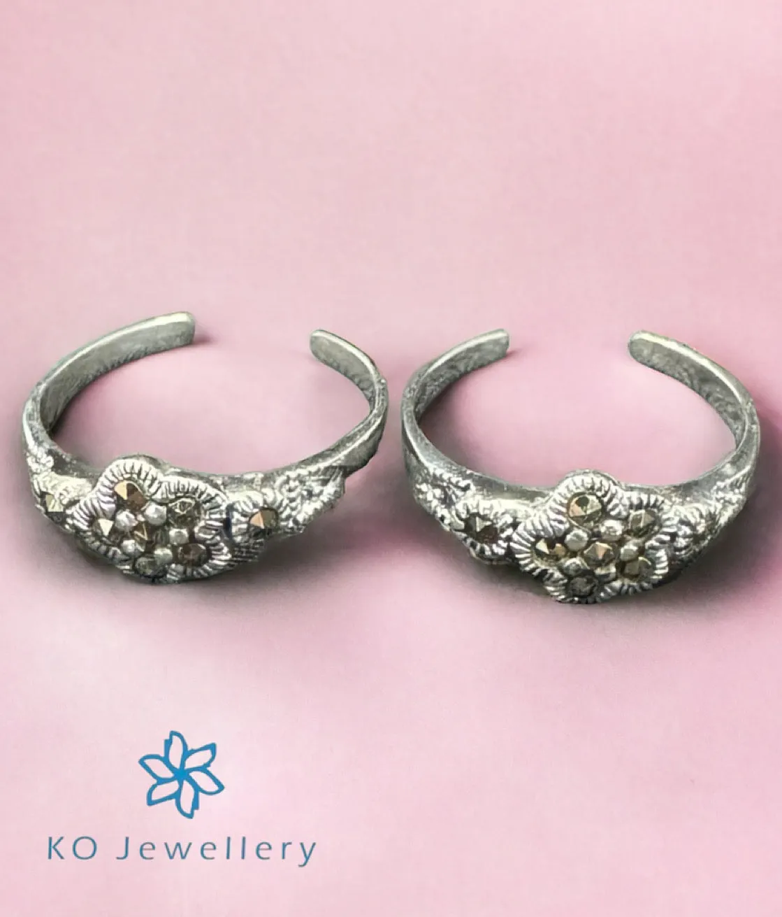 The  Lance Silver Marcasite Toe-Rings