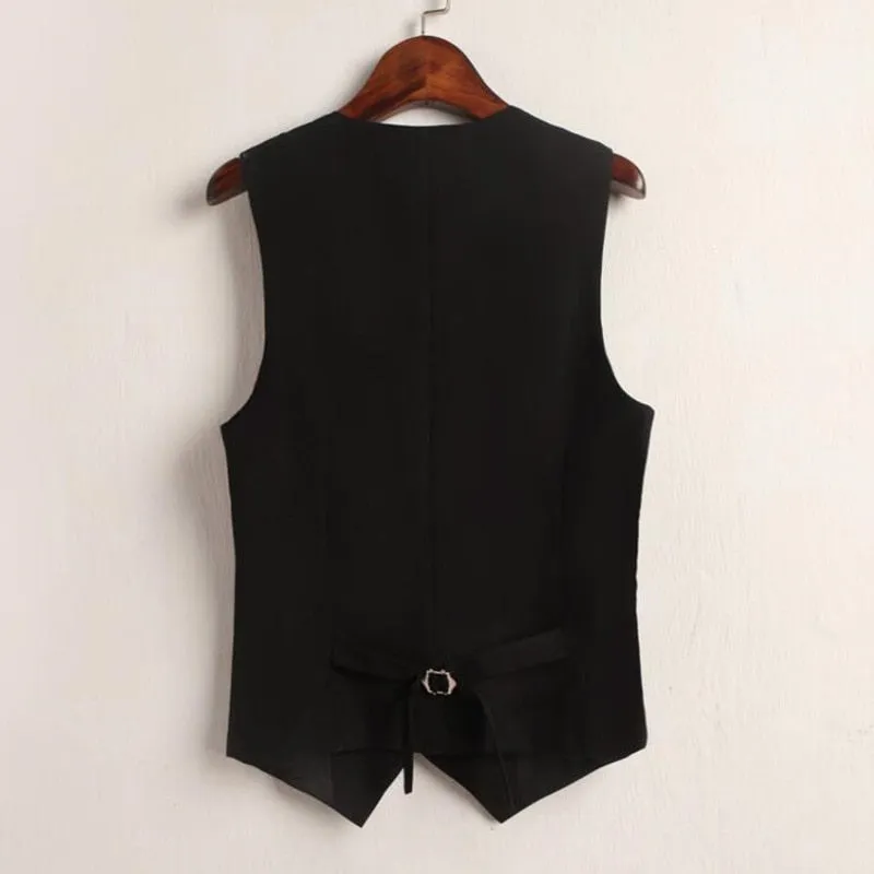 Thin Loose V-Neck Single-Breasted Business Vest For Women