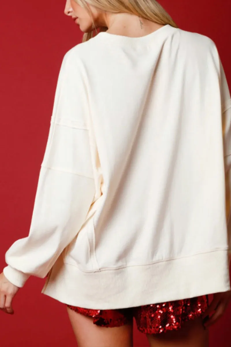 TI738 Loose Fit Sweater Top