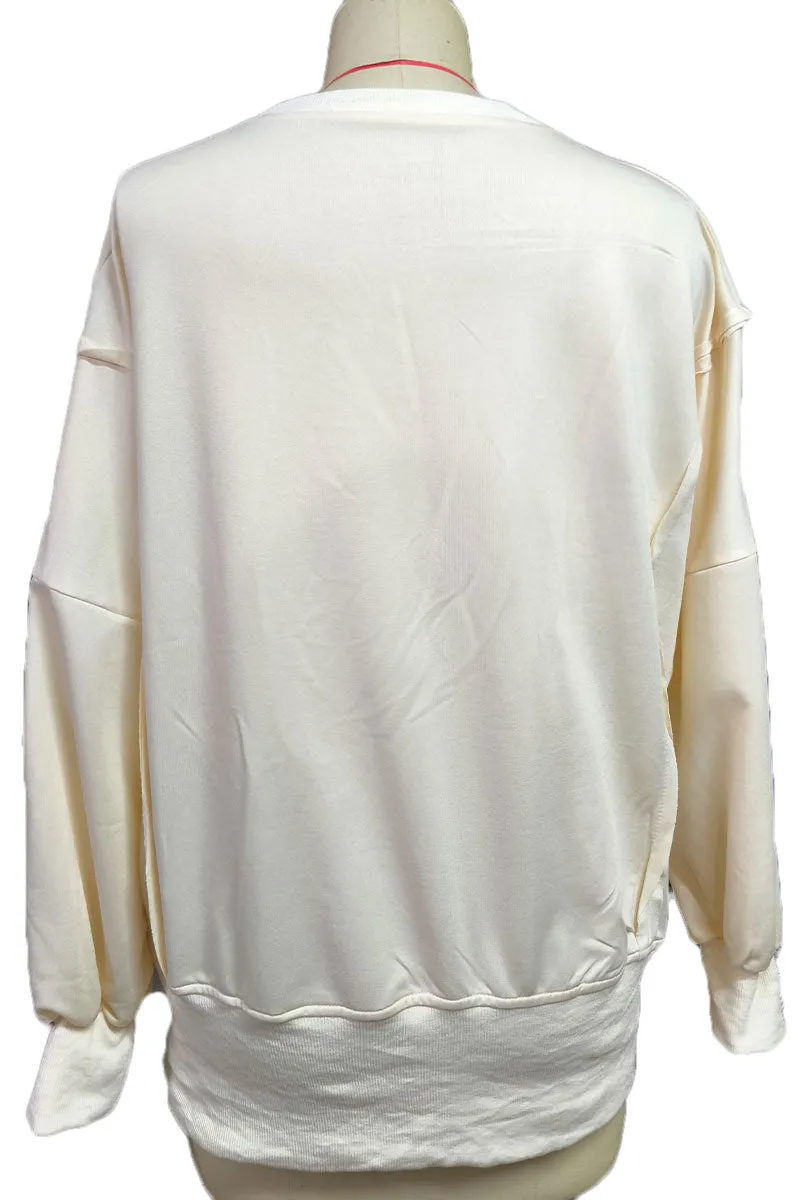 TI738 Loose Fit Sweater Top