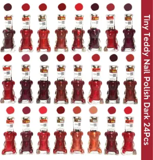 Tiny Teddy Shiny Dark Nail Polish  (Pack of 24, 6ML Each)