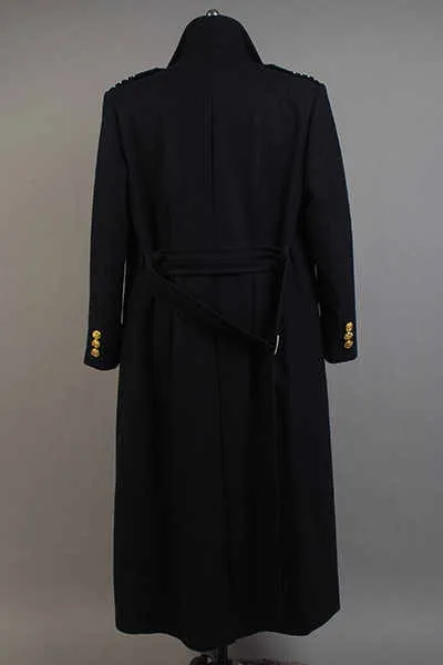 Torchwood Captain Jack Harkness Dark Blue Wool Coat Cosplay Costume