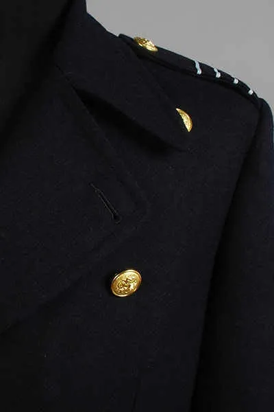 Torchwood Captain Jack Harkness Dark Blue Wool Coat Cosplay Costume