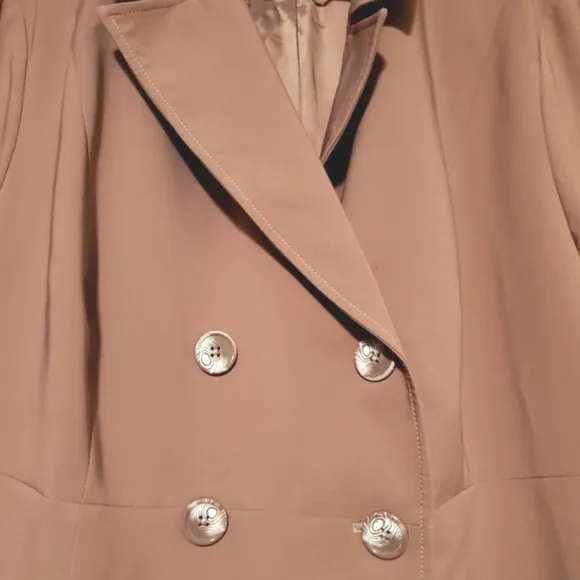 Torrid Blush Pink Twill A-Line Trench Coat Double-Breasted Size 3X 22-24