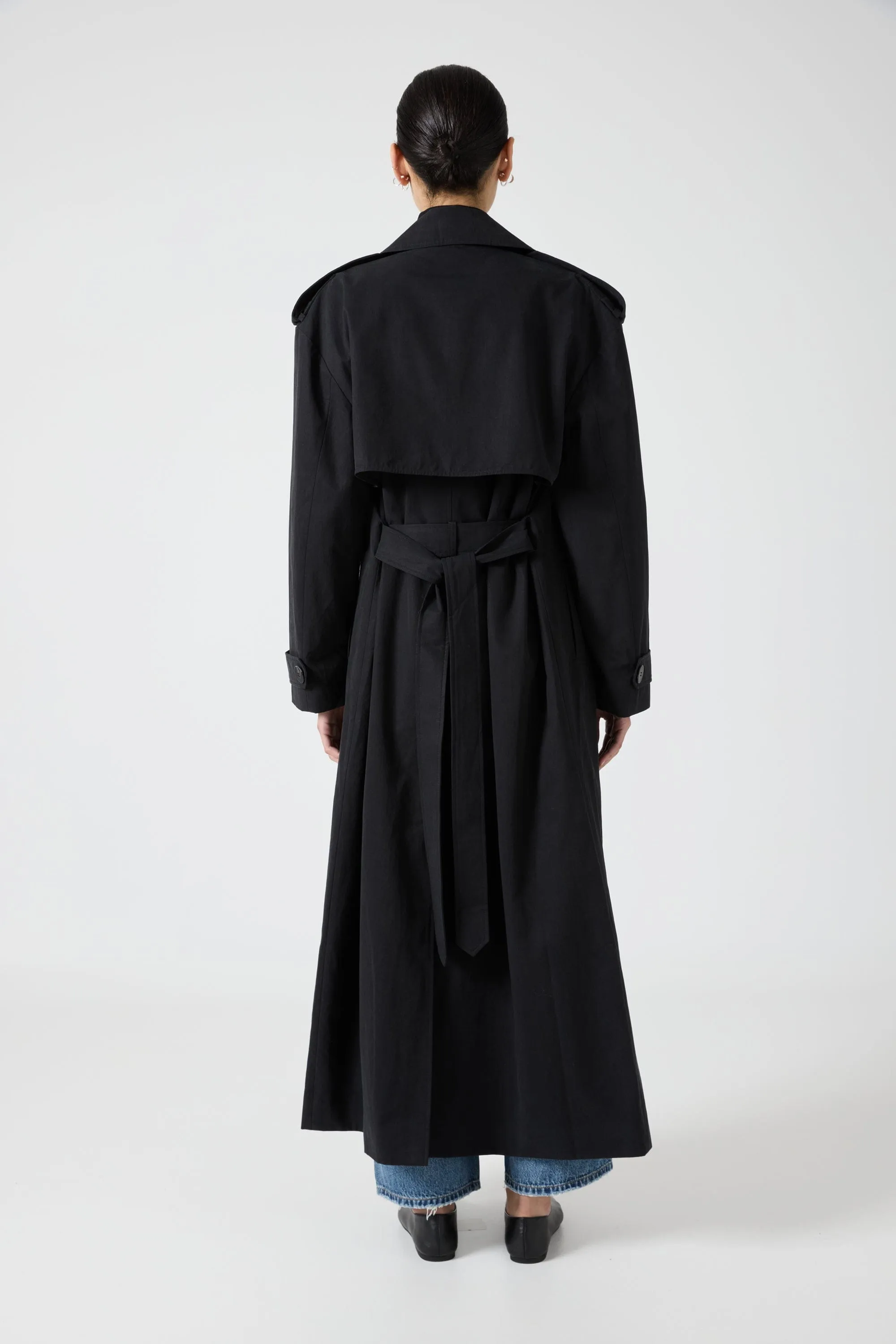 TRANSIT TRENCH COAT | BLACK