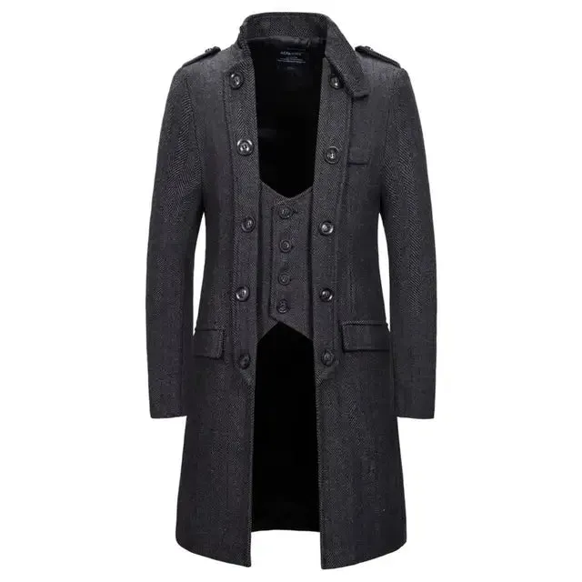 Trench Valor™ | Men's Military Trench Coat | Water-Resistant Fabric, Double-Breasted Design & Adjustable Belt