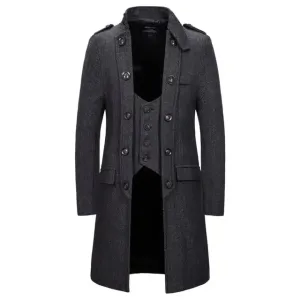 Trench Valor™ | Men's Military Trench Coat | Water-Resistant Fabric, Double-Breasted Design & Adjustable Belt