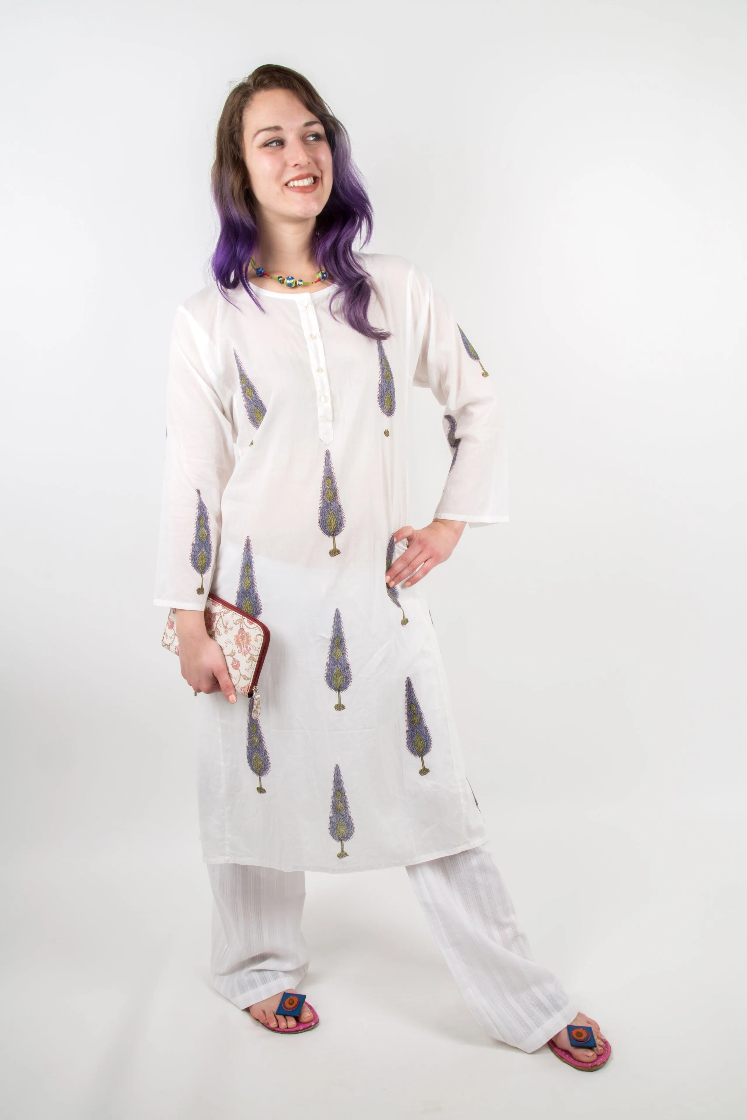 Tunic top/kurti- Mughal tree