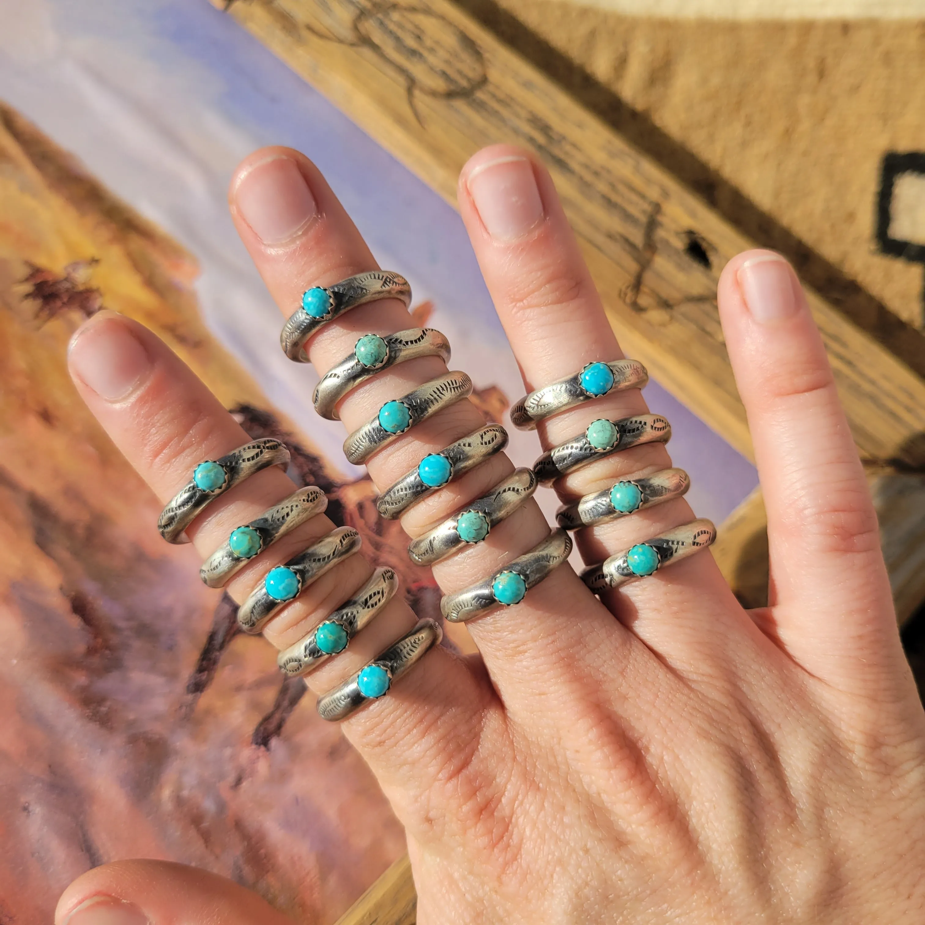 Turquoise Toe Rings