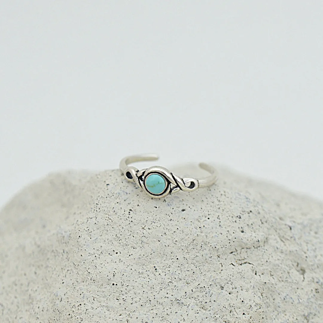 Turquoise Tranquility Toe Ring