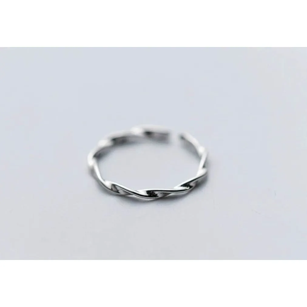 Twist Braid adjustable Stackable Rings