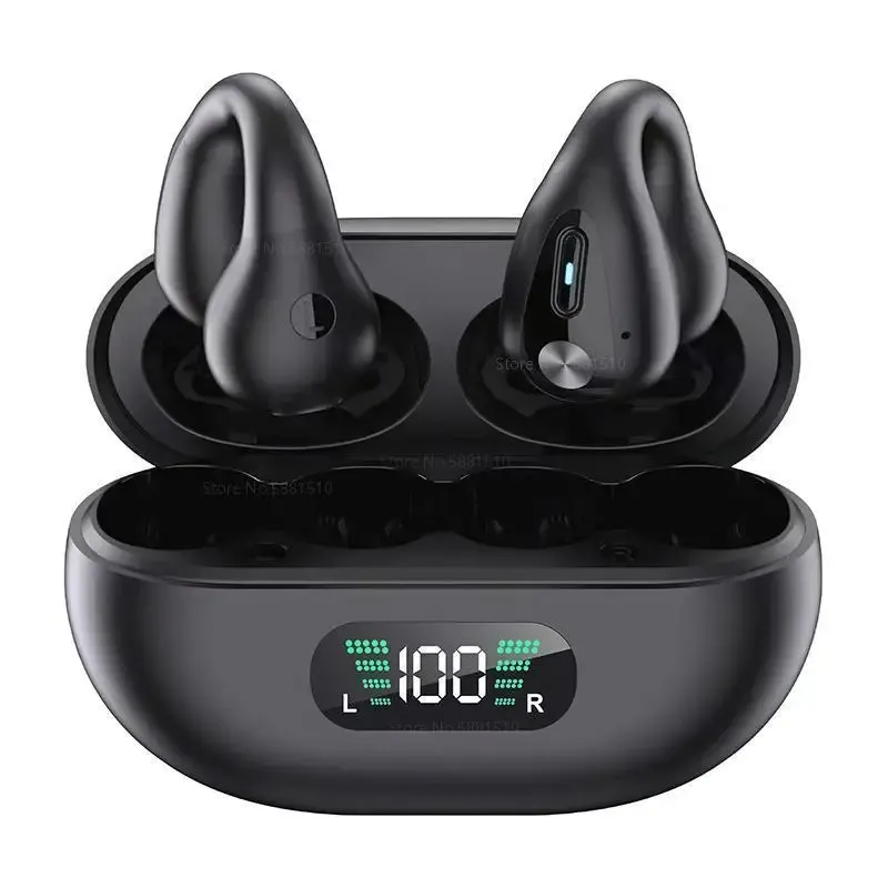 TWS Earbuds - Bluetooth 5.3 Wireless Earphones with Earcuff Design, HiFi Stereo Sound, Waterproof Sports Earhook, Mic