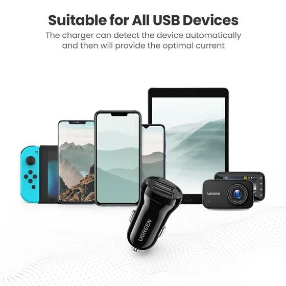 Ugreen Dual USB Port Car Charger