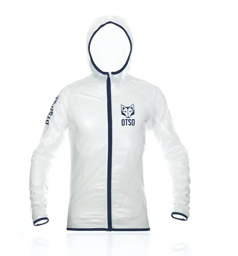 UNISEX WATERPROOF JACKET WHITE & NAVY BLUE
