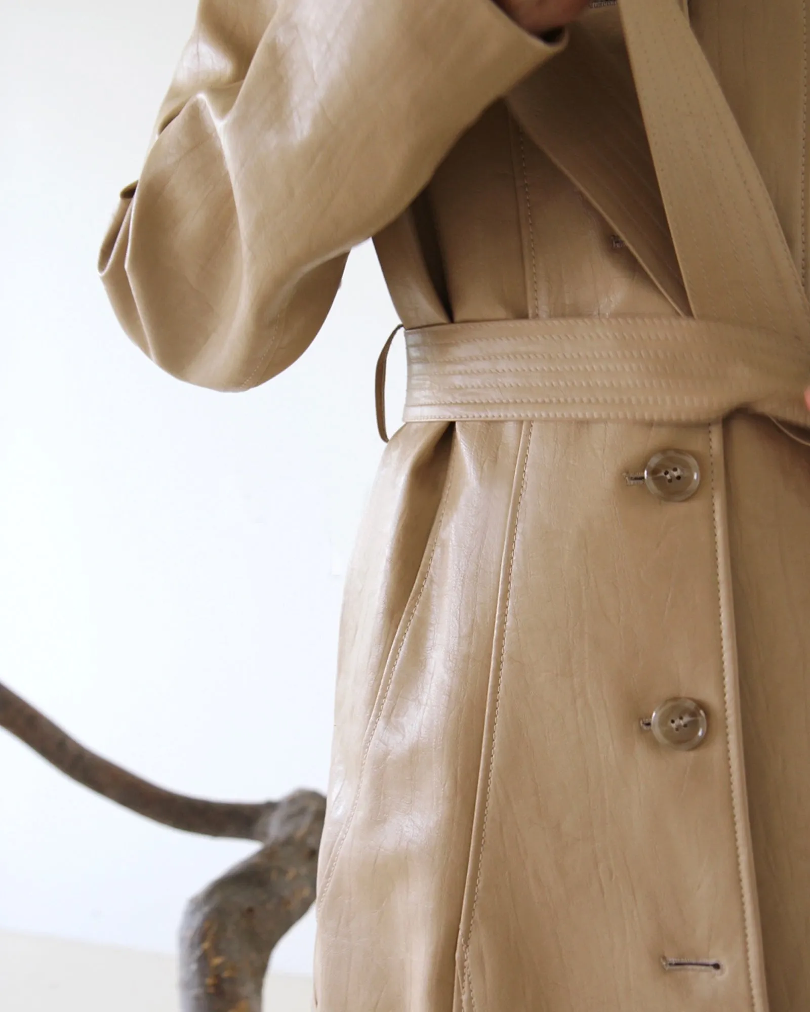 Vegan Leather Trench