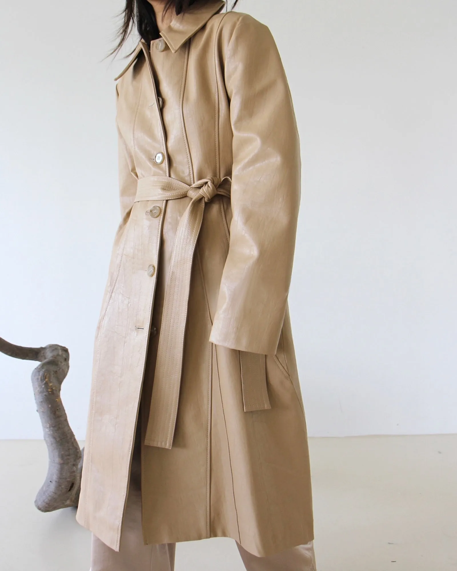 Vegan Leather Trench