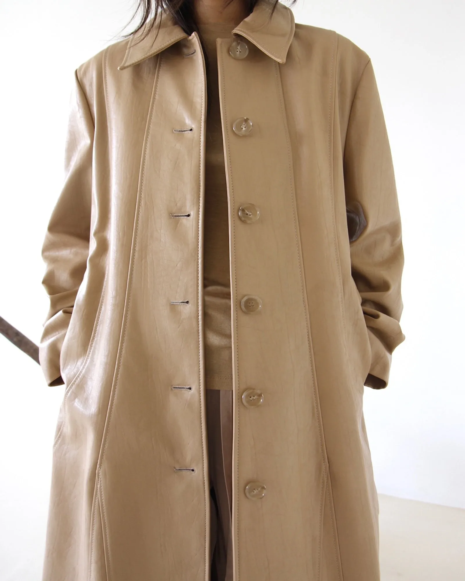 Vegan Leather Trench