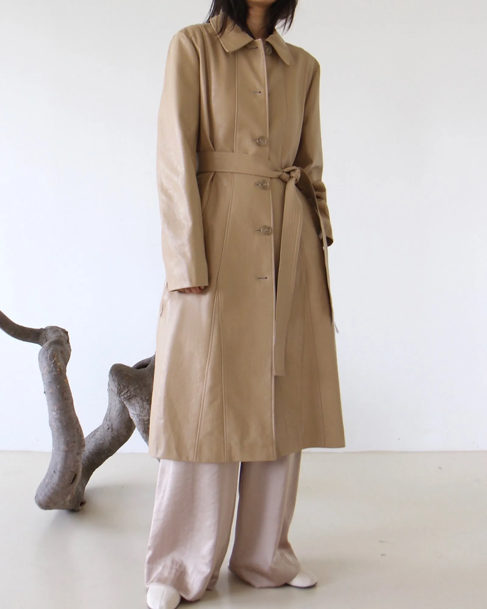 Vegan Leather Trench