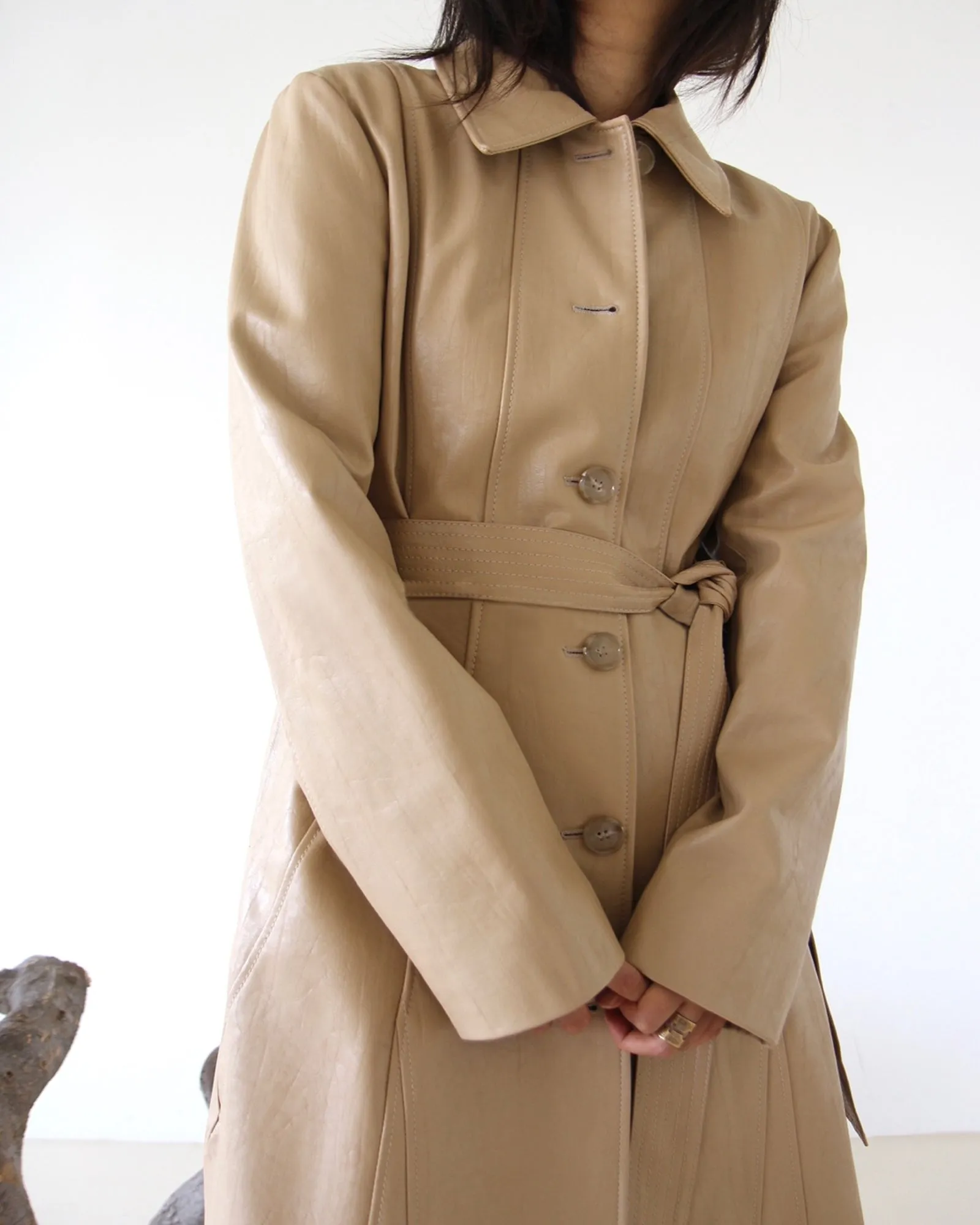 Vegan Leather Trench