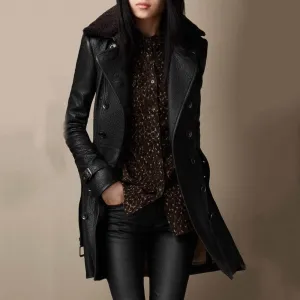 Velour Noir Shearling Coat