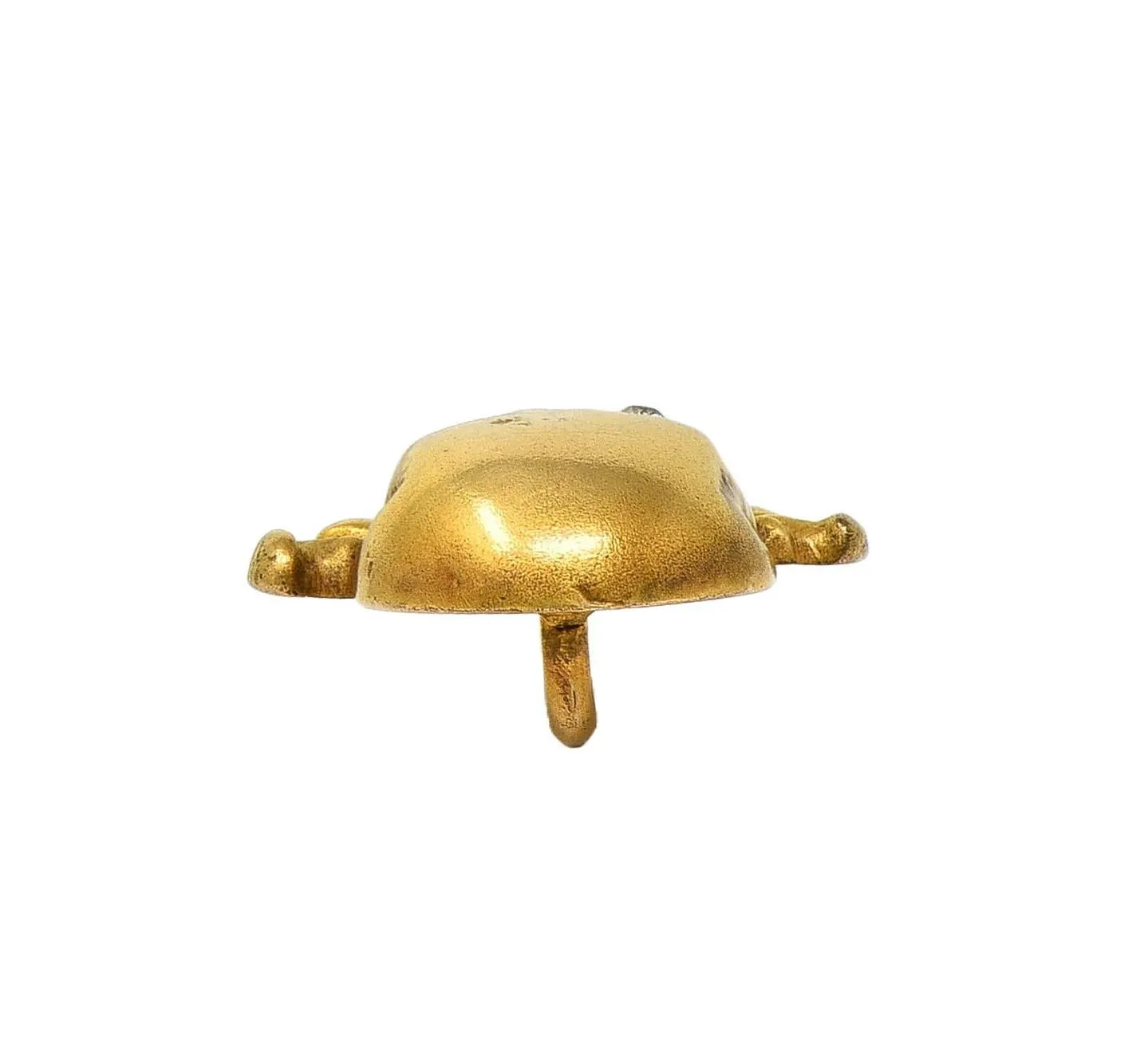 Victorian Diamond 14 Karat Yellow Gold Skull & Crossbones Antique Stickpin
