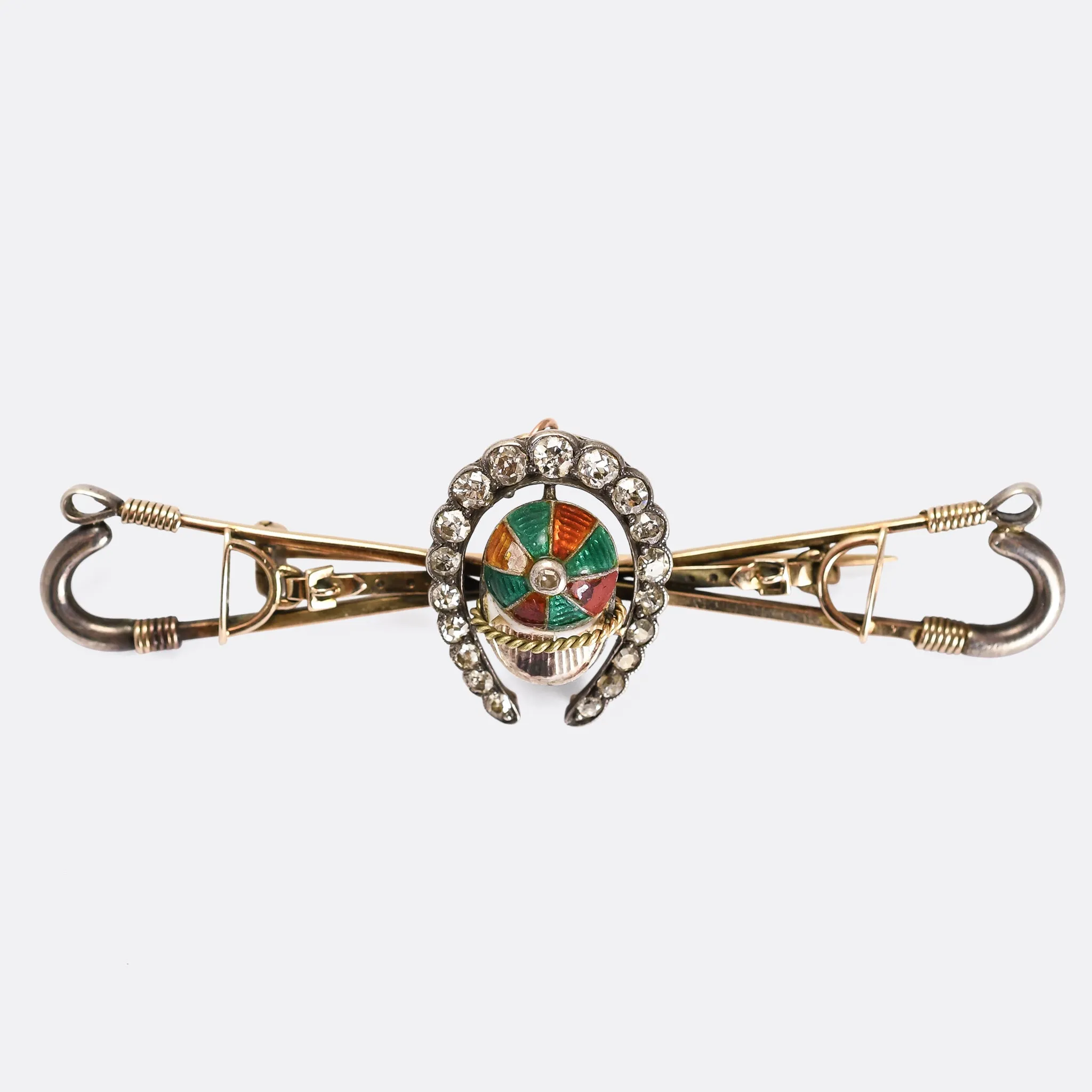 Victorian Diamond "Horse & Jockey" Brooch