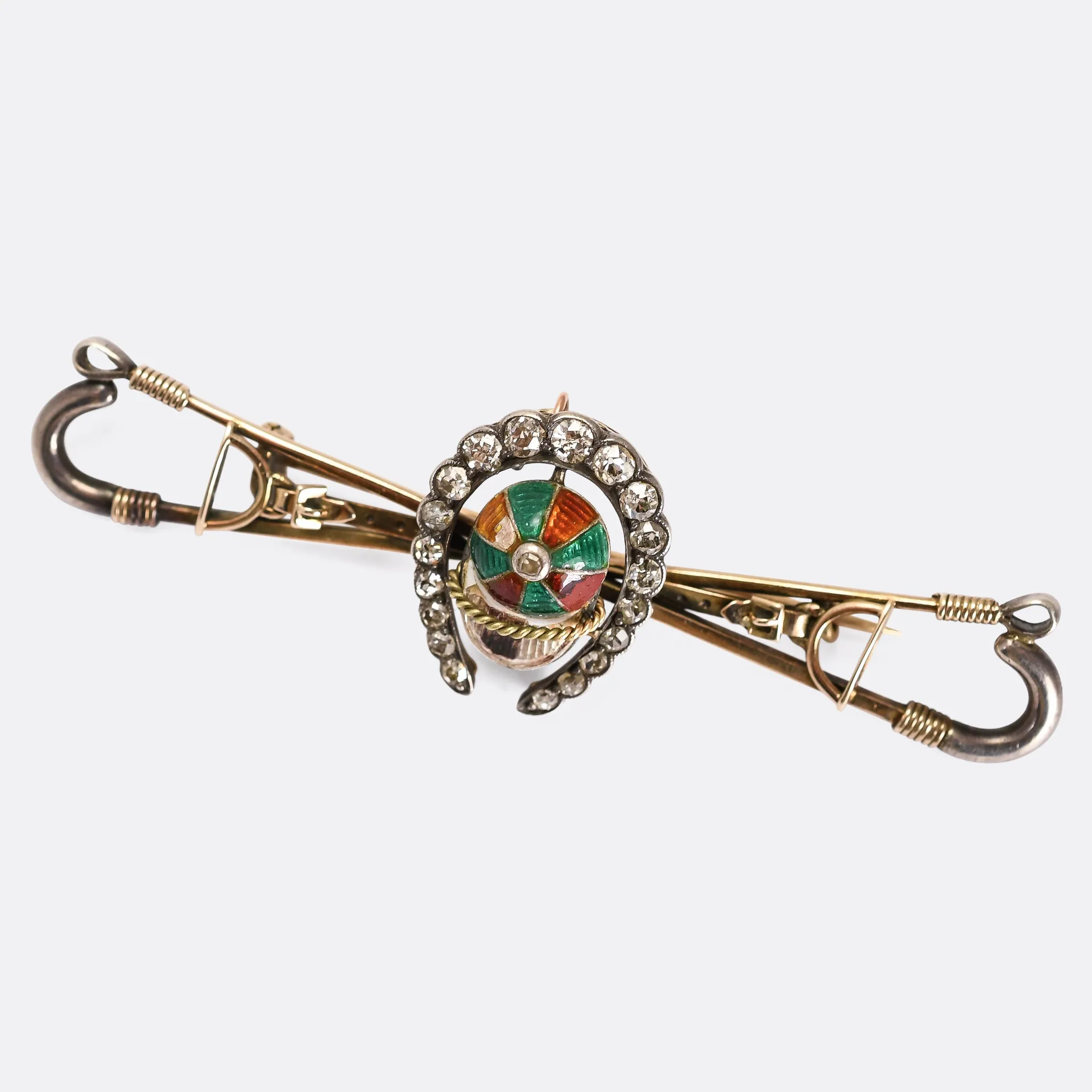 Victorian Diamond "Horse & Jockey" Brooch