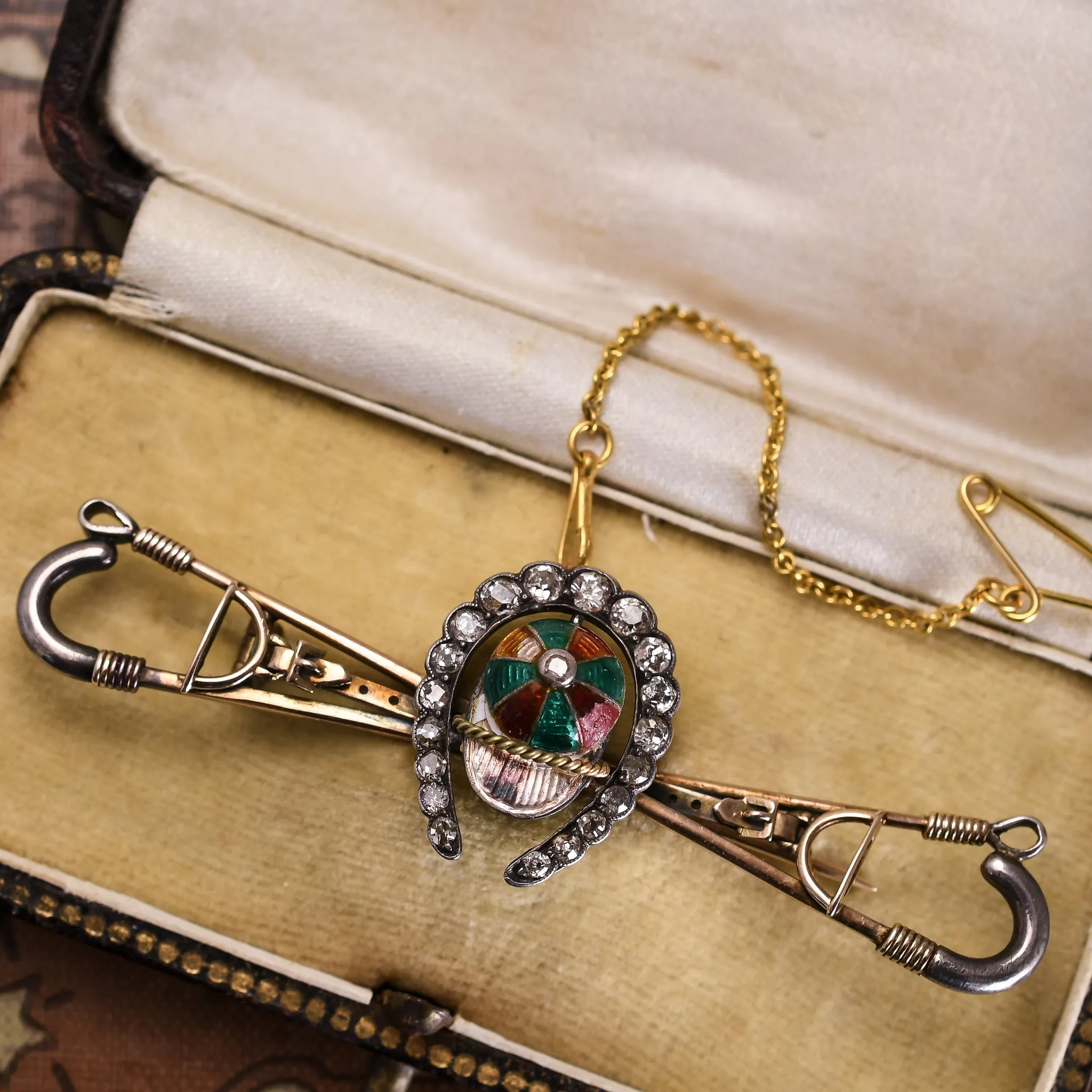 Victorian Diamond "Horse & Jockey" Brooch
