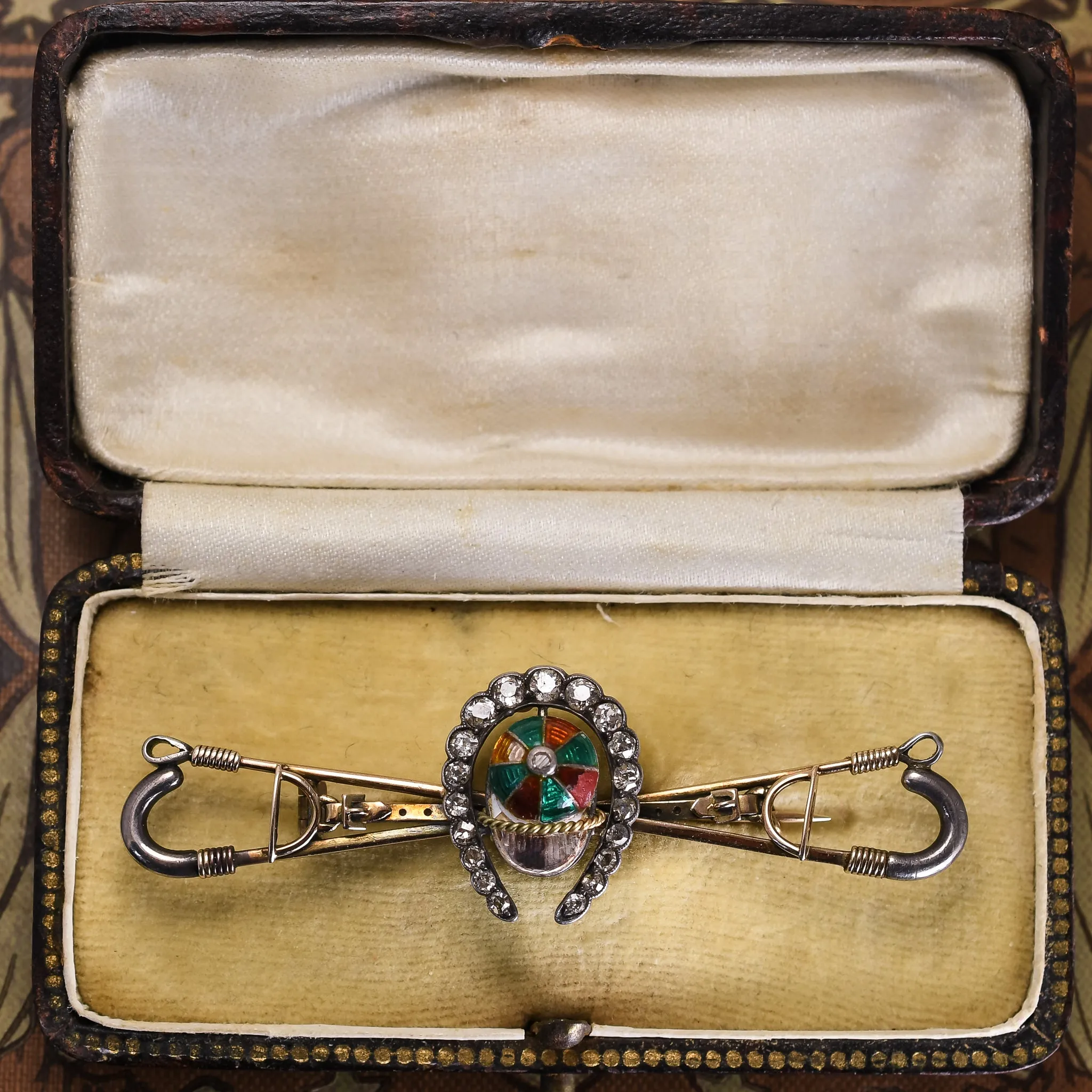 Victorian Diamond "Horse & Jockey" Brooch