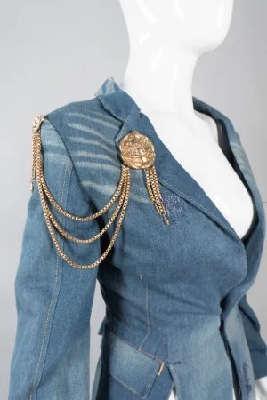Victorian Face Chain Brooch