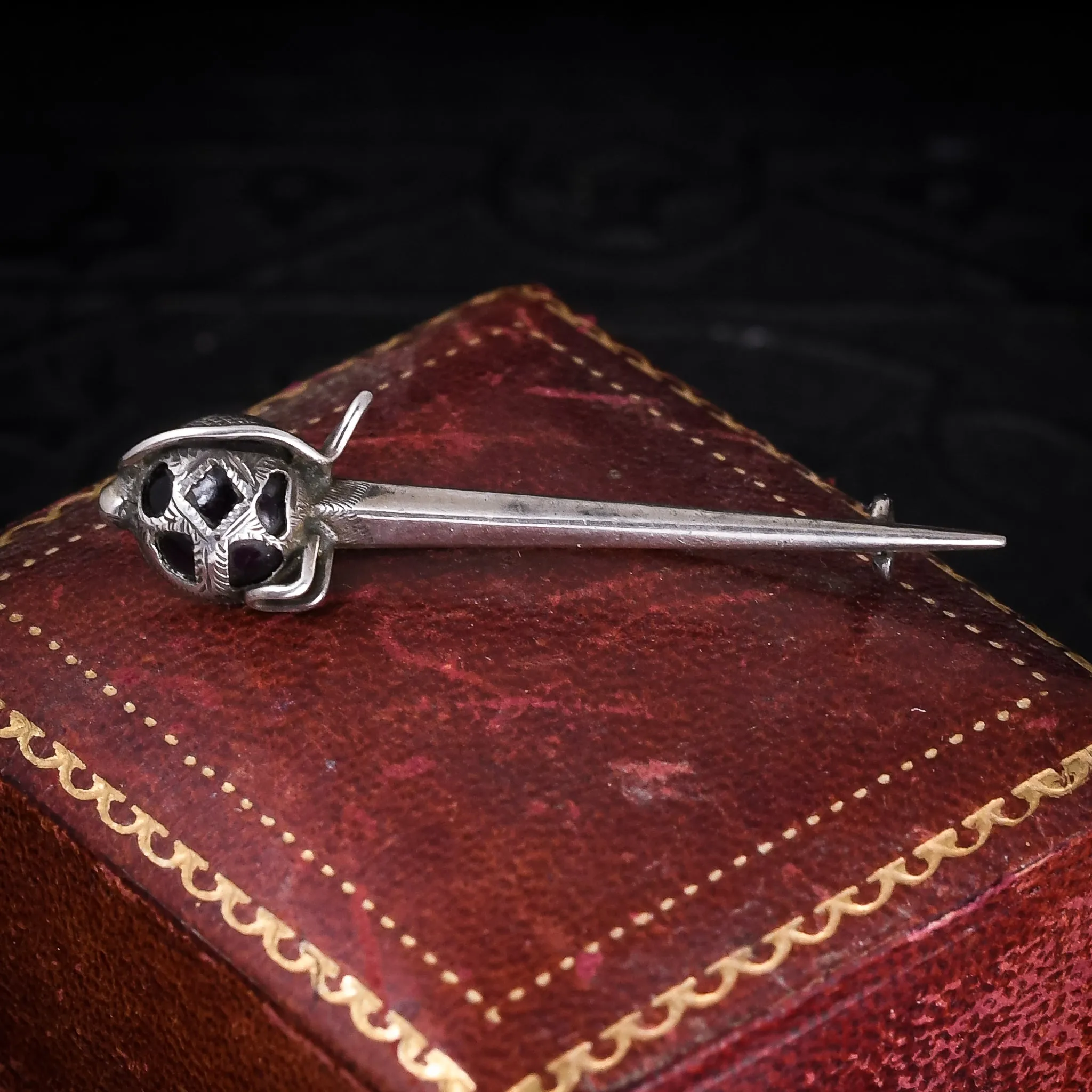 Victorian Silver Broadsword Brooch