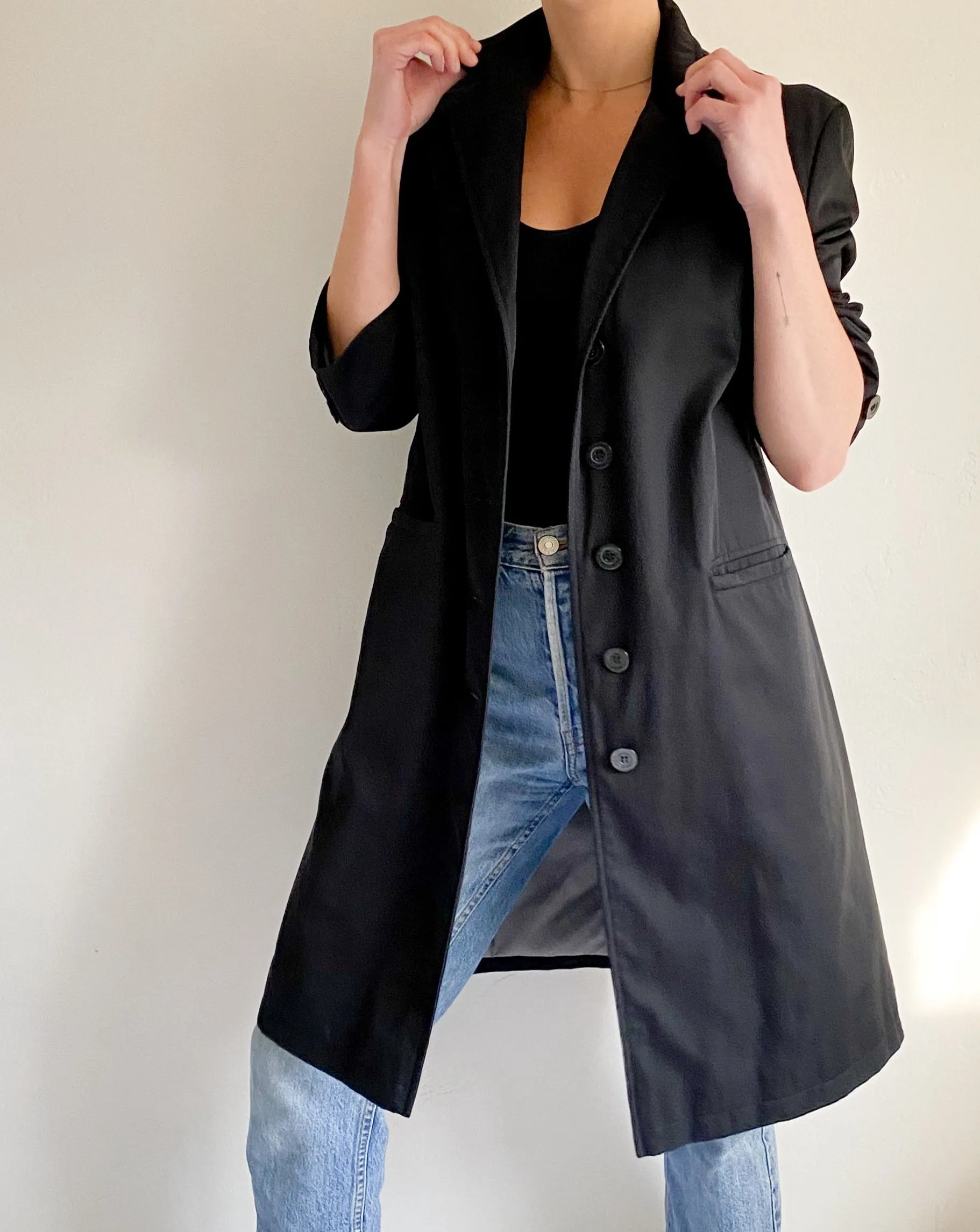 Vintage Black Trench Coat