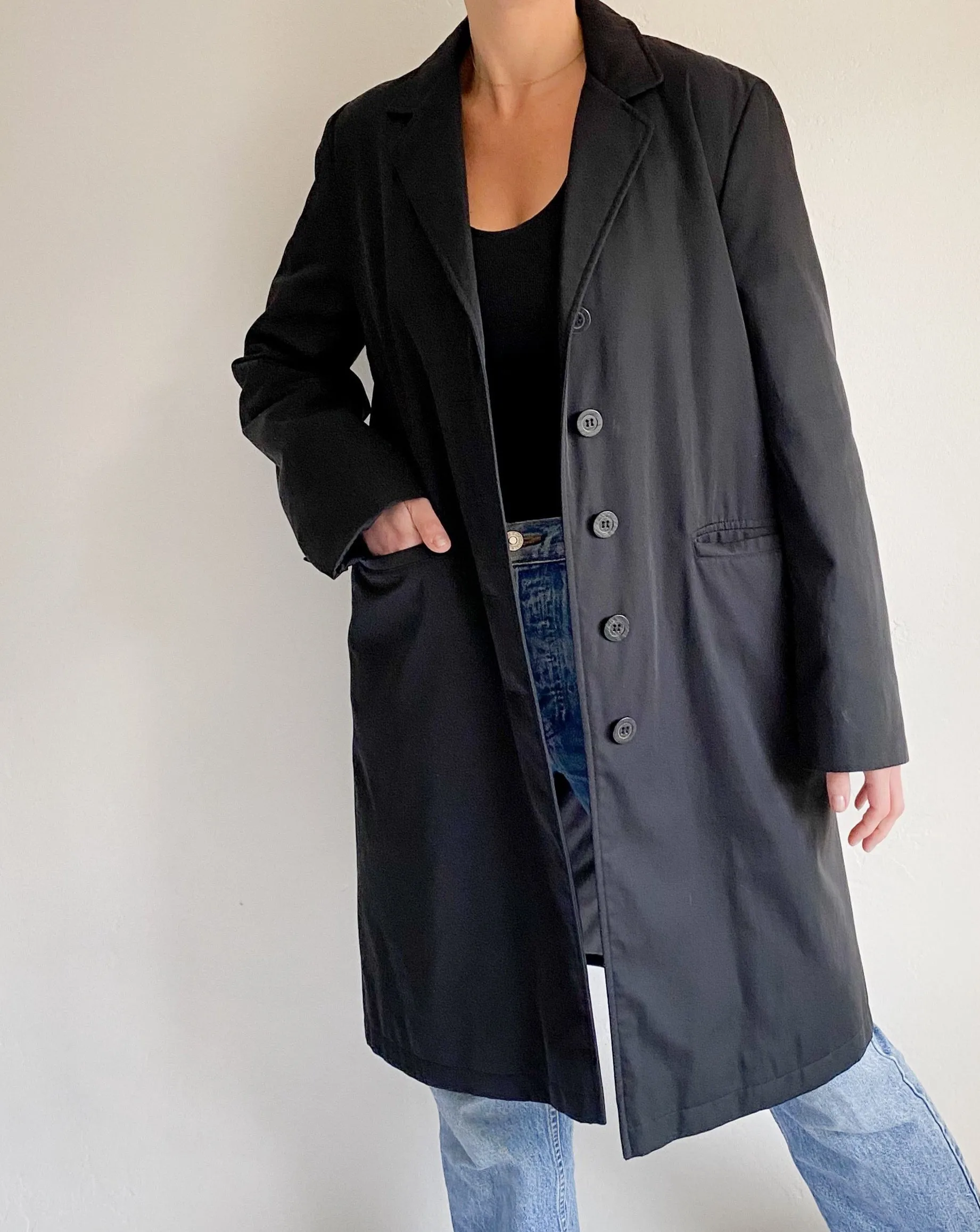 Vintage Black Trench Coat