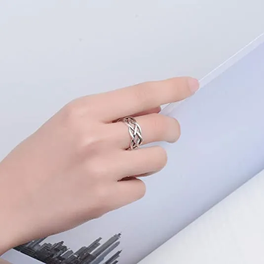 Vintage Celtic Knot 925 Sterling Silver Ring