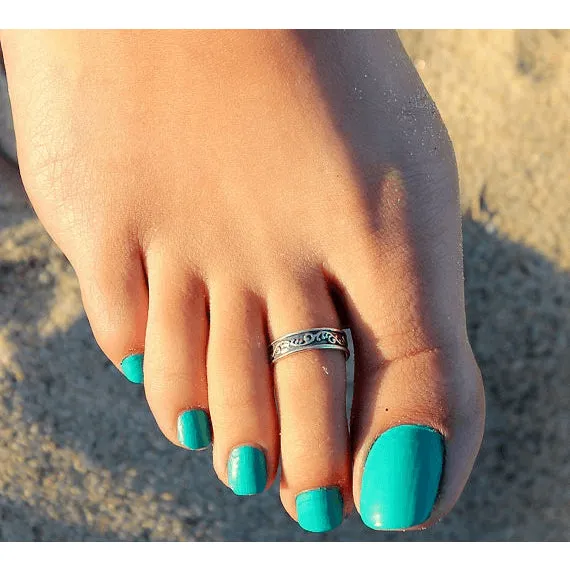 Vintage Silver Sindarin Toe Ring