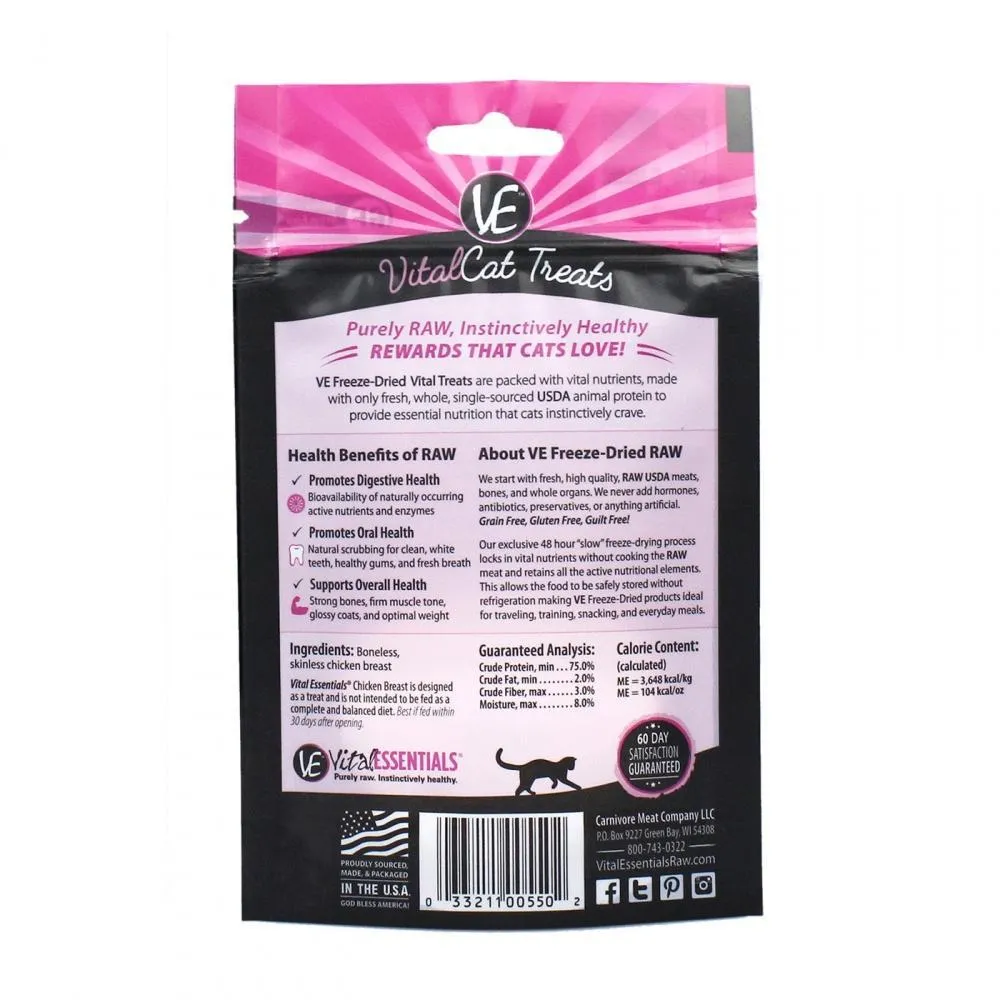 Vital Essentials Vital Cat Freeze Dried Grain Free Chicken Breast Cat Treats