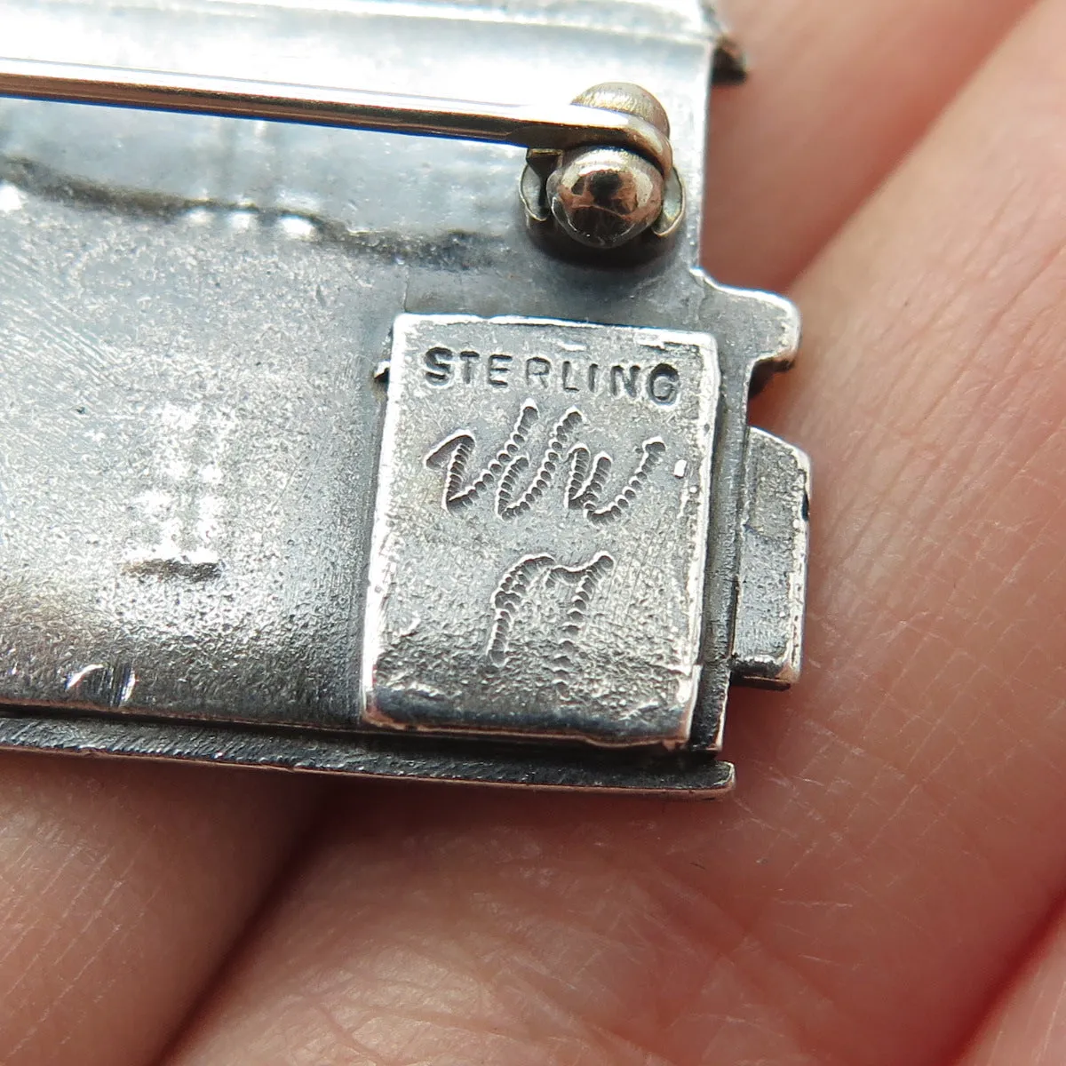 VVW 1997 925 Sterling Vintage 25 Years Anniversary House Oxidized Brooch