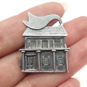 VVW 1997 925 Sterling Vintage 25 Years Anniversary House Oxidized Brooch